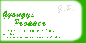 gyongyi propper business card